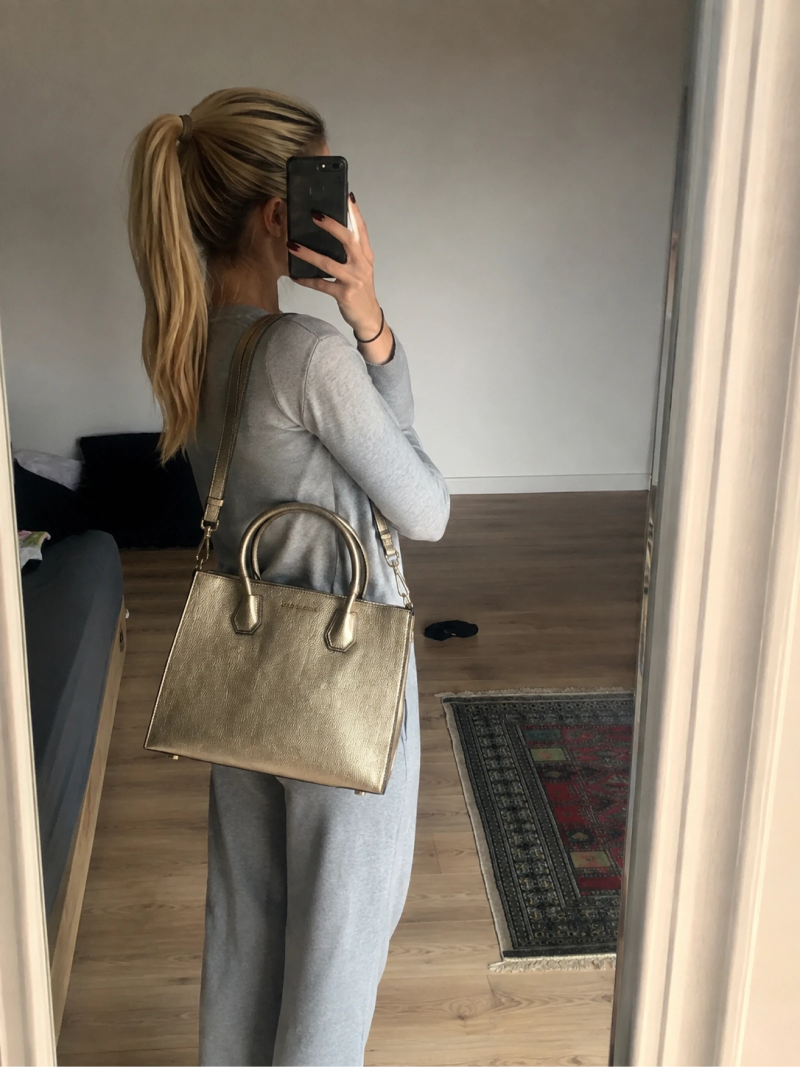Michael Kors tas van gemêleerd goudkleurig leer – Uitstekende staat – Schouderband + dust bag – photo 2